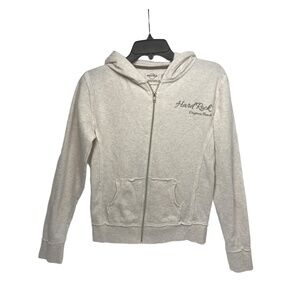 Hard‎ Rock Daytona Beach Hoodie Light Beige Full Zip Small